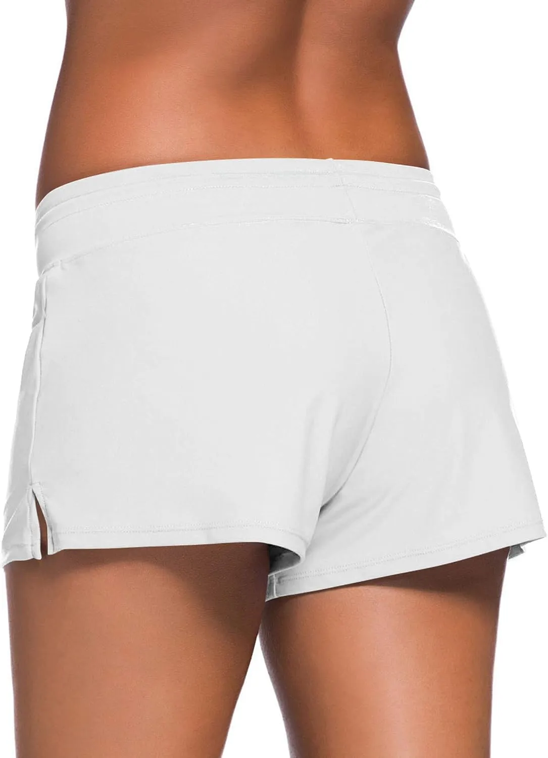 Women's Swim Boardshorts Tankini Boyshorts Beach Bottom Swimsuit Built in Briefs