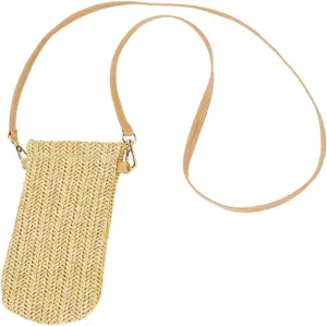 Woven Crossbody Bag Spring Purse Women Shoulder Bag Coin Purse for Mobile Phone