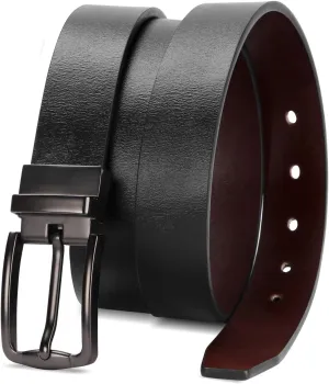 XZQTIVE Reversible Leather Belts for Women with Rotated Metal Buckle Fashion Women Belts