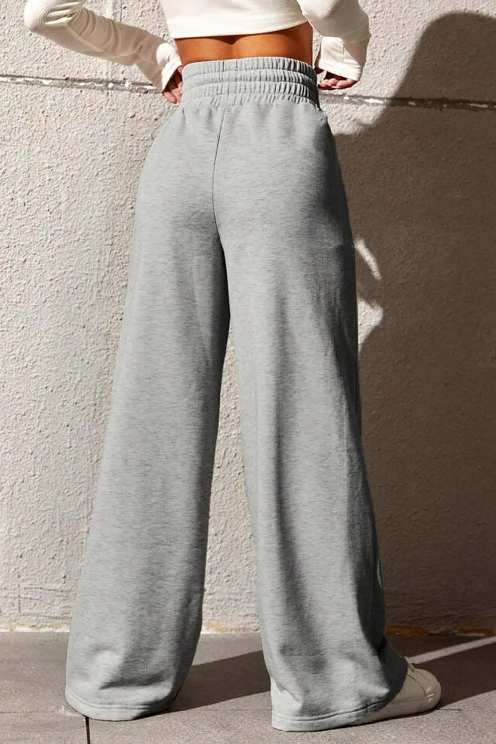 YOCUR Womens High Waisted Drawstring Sweatpants Wide Leg Casual Loose Joggers Yoga Athletic Pants