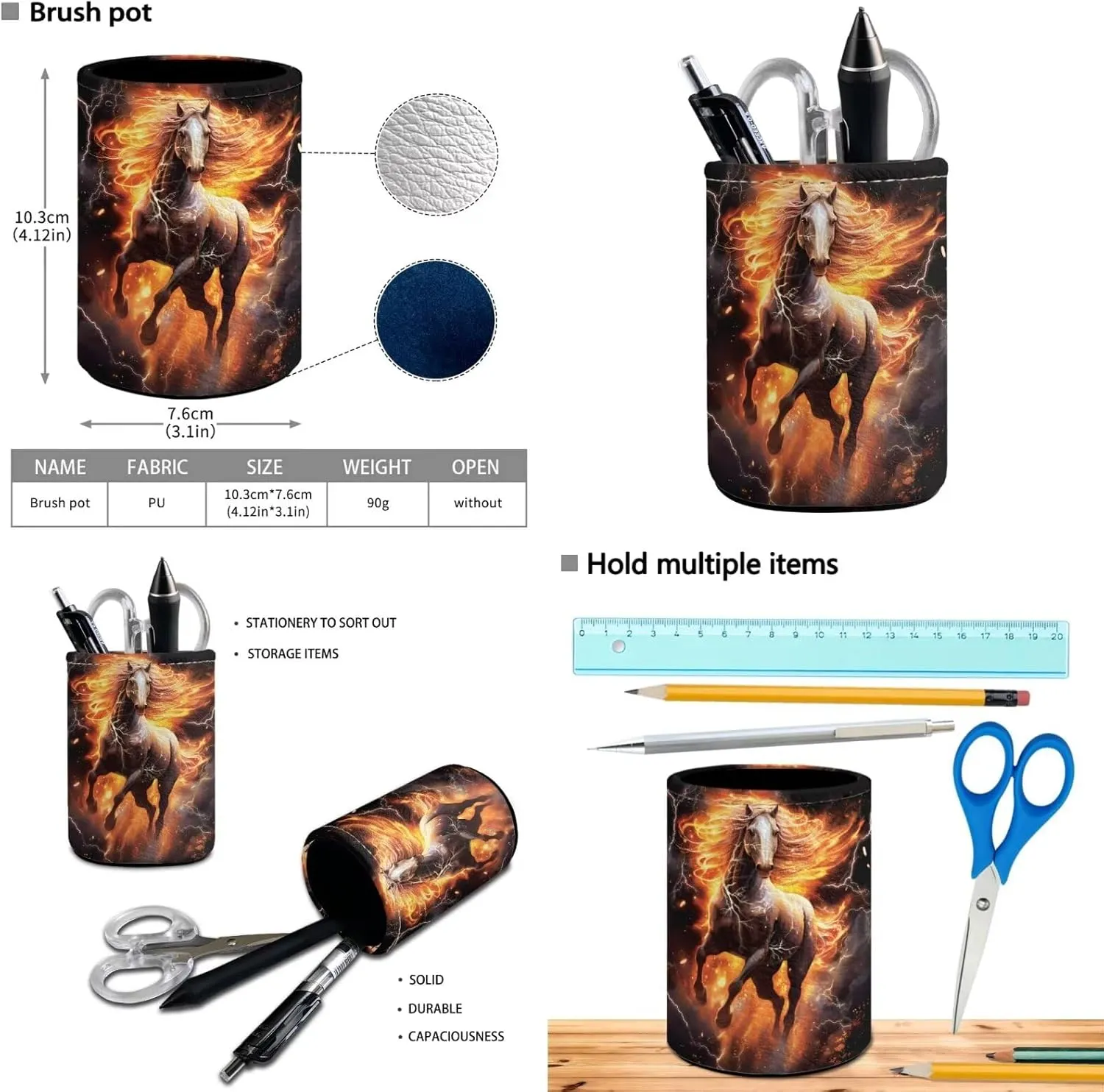 Ystardream Cool Horse Backpack and Lunch Bag Set for Girls School Bags for Girls 10-12 Middle Elementary Kids Backpack Bookbag with Pen Holder for Teen Girls Little Girls School Supplies
