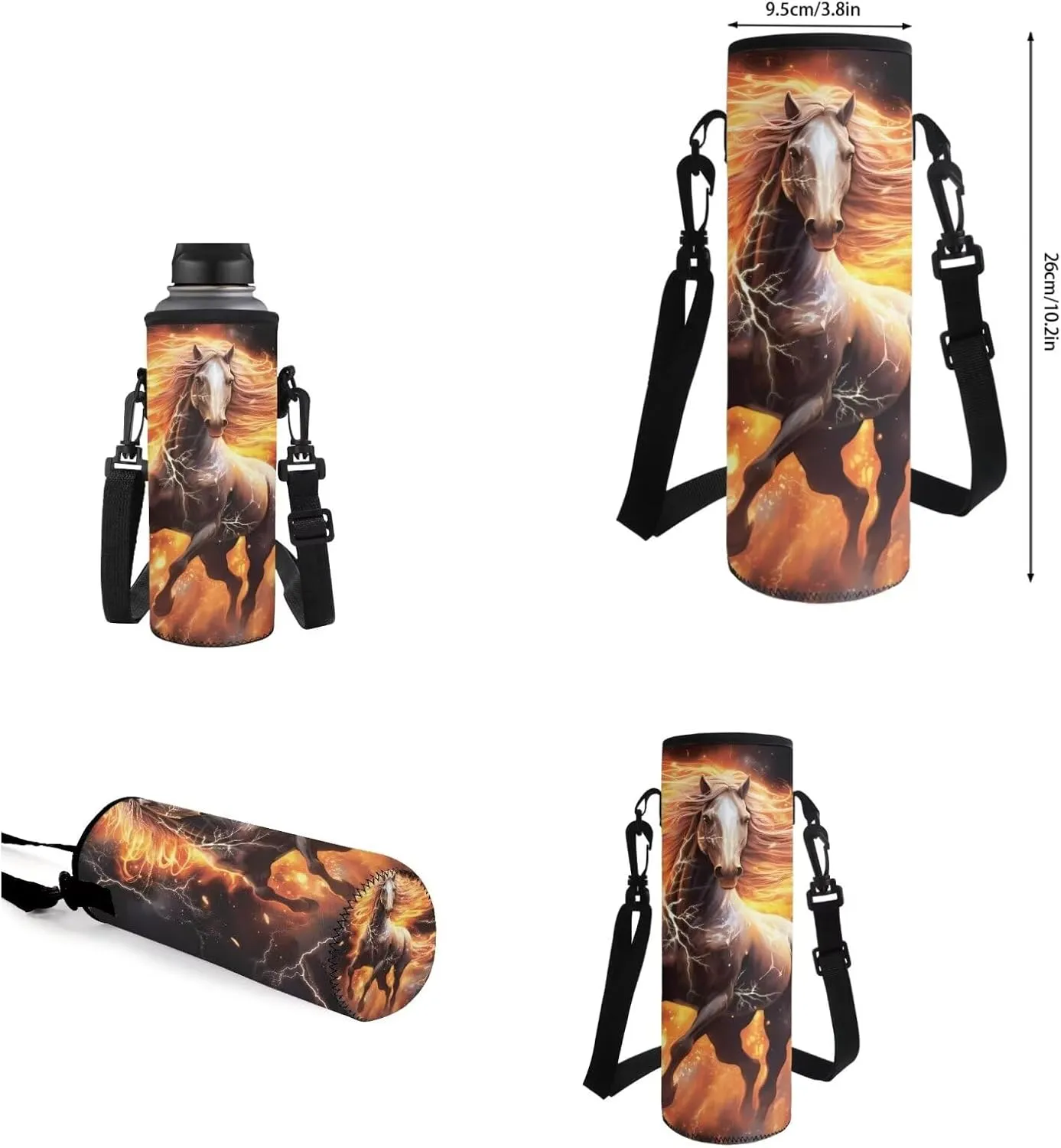 Ystardream Cool Horse Backpack and Lunch Bag Set for Girls School Bags for Girls 10-12 Middle Elementary Kids Backpack Bookbag with Pen Holder for Teen Girls Little Girls School Supplies