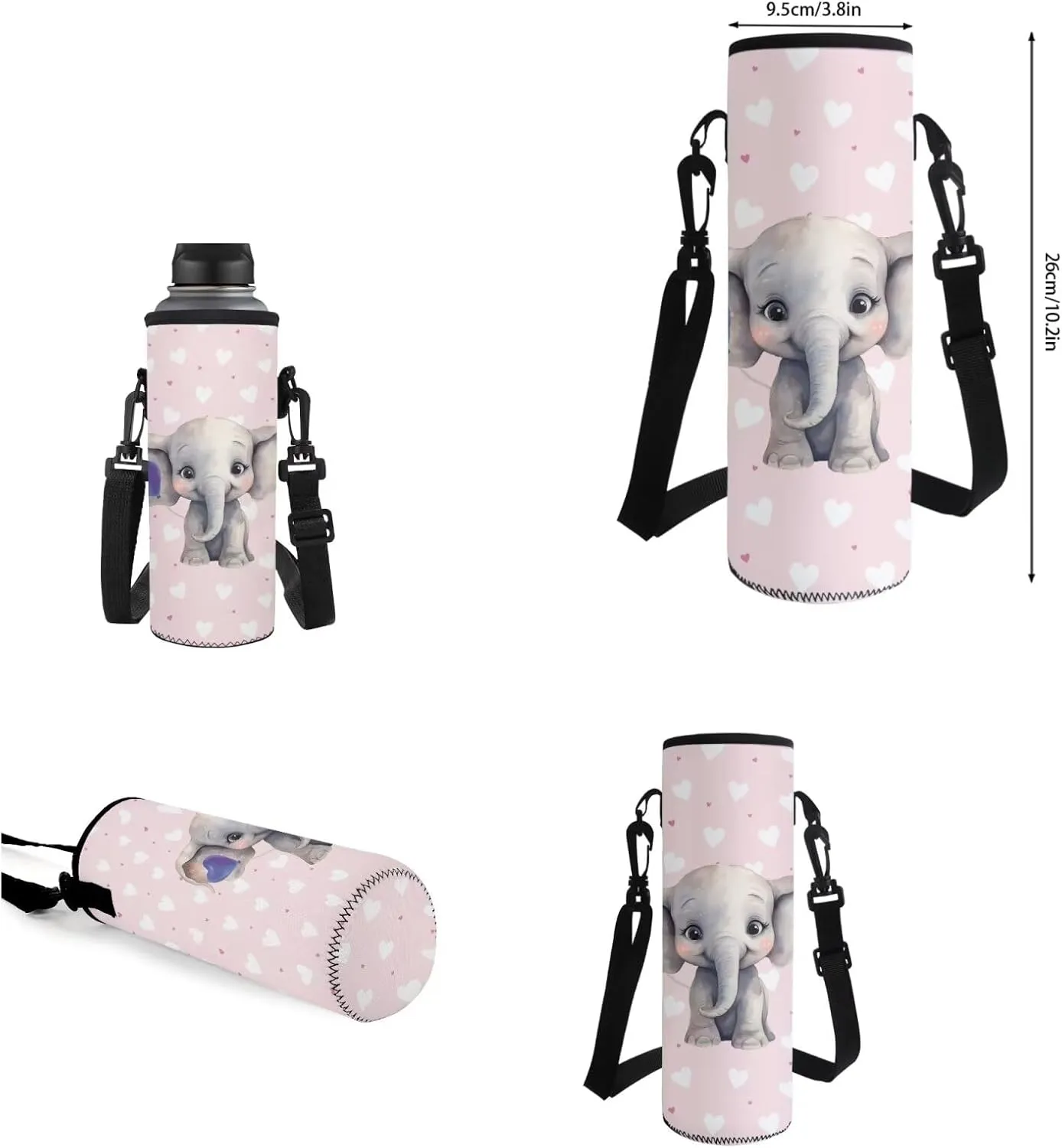 Ystardream Cute Elephant Backpack for Girls Bookbag With Lunch Box 7th Grade Backpack Girls Middle Elementary Primary Student Book Bag Teens Schoolbags Back Packs for Travel Daypack Pen Holder