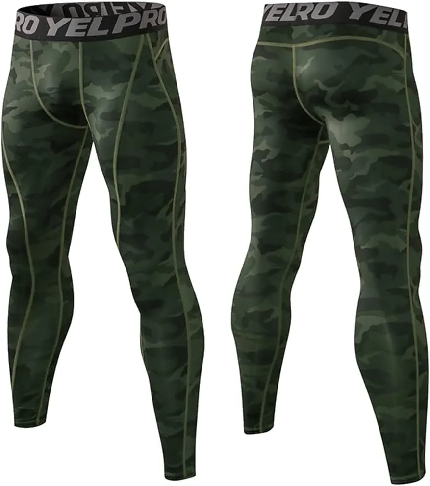 Yuerlian Men's Compression Pants Cool Dry Baselayer Tights Leggings