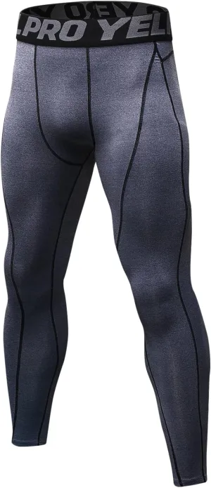 Yuerlian Men's Compression Pants Cool Dry Baselayer Tights Leggings
