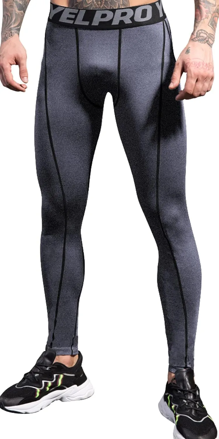 Yuerlian Men's Compression Pants Cool Dry Baselayer Tights Leggings