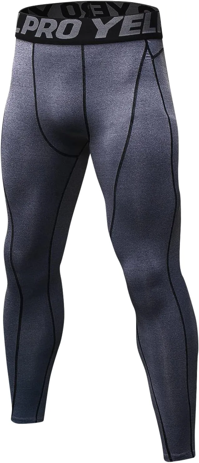 Yuerlian Men's Compression Pants Cool Dry Baselayer Tights Leggings