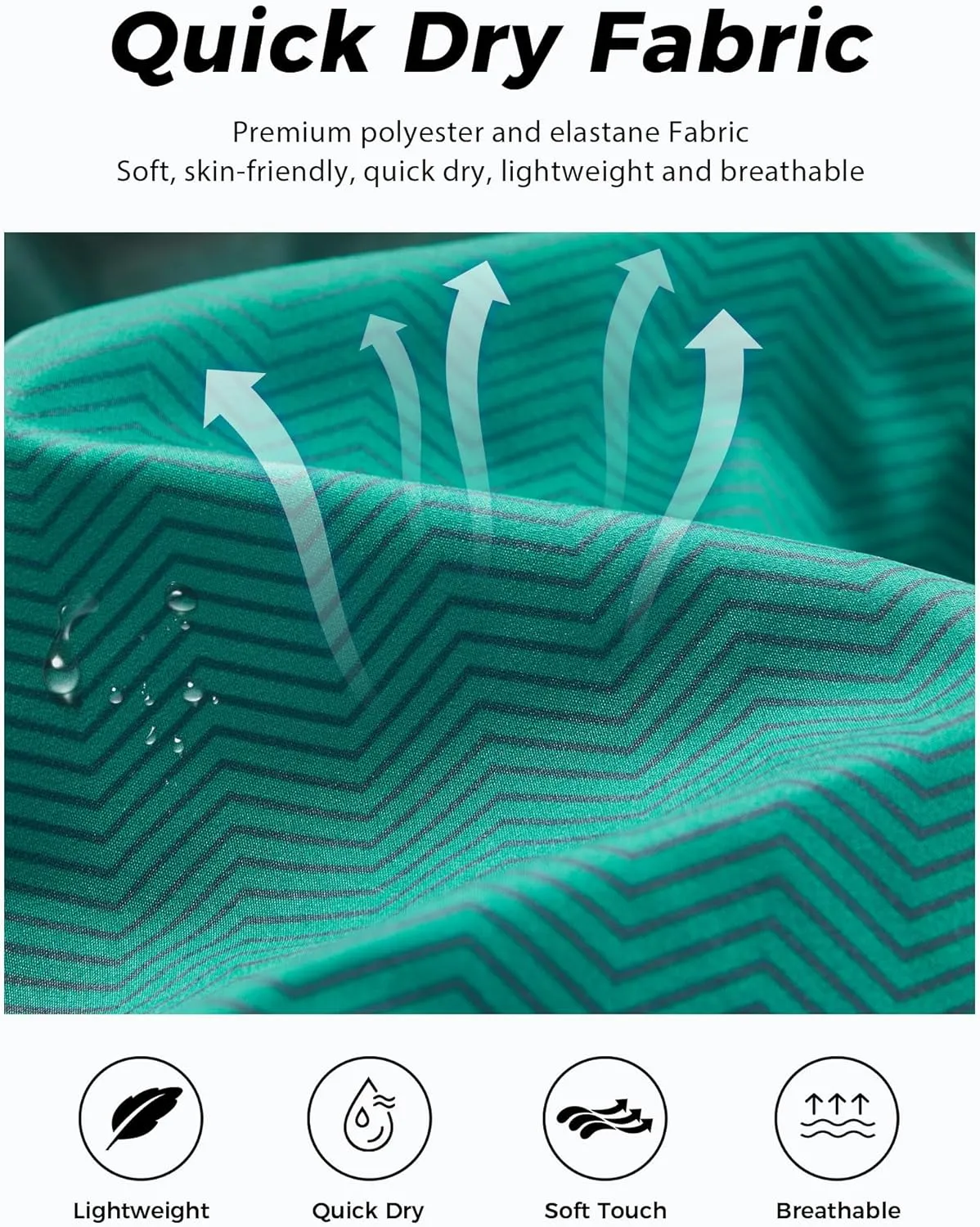 zeetoo Mens Swim Trunks with Compression Liner 9" Inseam Quick Dry Swim Shorts with Zipper Pockets Bathing Suit